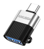 KAKUSIGA αντάπτορας USB-C σε USB KSC-1420, 5Gbps, 18W, γκρι - 6921042143163