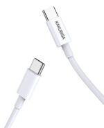 KAKUSIGA καλώδιο USB-C σε USB-C KSC-653, 100W, 480Mbps, 25cm, λευκό - 6921042119335