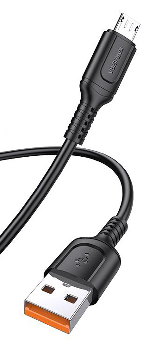KSC-805-M-BK KAKUSIGA καλώδιο micro USB σε USB KSC-805, 2.4A, 480Mbps, 1m, μαύρο - 6921042126647 - Image 1