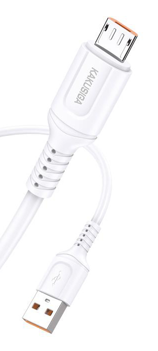 KSC-805-M-WH KAKUSIGA καλώδιο micro USB σε USB KSC-805, 2.4A, 480Mbps, 1m, λευκό - 6921042126678 - Image 1