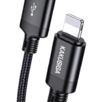 KAKUSIGA καλώδιο Lightning σε USB KSC-970, 3A, 480Mbps, 1m, μαύρο - 6921042134536