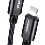 KAKUSIGA καλώδιο Lightning σε USB-C KSC-970, 27W, 480Mbps, 1m, μαύρο - 6921042136110