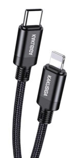 KAKUSIGA καλώδιο Lightning σε USB-C KSC-970, 27W, 480Mbps, 1m, μαύρο - 6921042136110