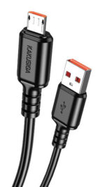 KAKUSIGA καλώδιο micro USB σε USB KSC-982, 3A, 480Mbps, 1m, μαύρο - 6921042138763
