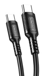 KAKUSIGA καλώδιο USB-C σε USB-C KSC-984, σιλικόνης, 60W, 480Mbps, 1m, μαύρο - 6921042141855
