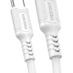 KAKUSIGA καλώδιο USB-C σε USB-C KSC-984, σιλικόνης, 60W, 480Mbps, 1m, λευκό - 6921042141862