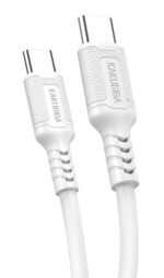 KAKUSIGA καλώδιο USB-C σε USB-C KSC-984, σιλικόνης, 60W, 480Mbps, 1m, λευκό - 6921042141862