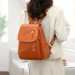 ROXXANI γυναικεία τσάντα πλάτης LBAG-0027, καφέ - 5210131095164 - Image 2