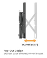 BRATECK επιτοίχια βάση τηλεόρασης LVW02E-48T, 37-70", έως 70kg, Pop-Out - 5210131084441 - Image 2