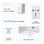 MERCUSYS Wireless N 4G LTE Router, 300 Mbps, Ver: 1.0 - 6957939001063 - Image 2