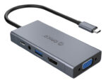 ORICO docking station MC-U501P, 5 θυρών, USB-C σύνδεση, 60W PD, 4K, γκρι - 6936761809481