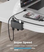 ORICO USB hub MH4PU-P με σφιγκτήρα, 4x θυρών, 5Gbps, USB σύνδεση, μαύρο - 6936761824743 - Image 2