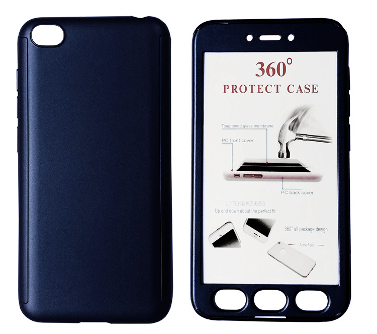 MOB-1395 POWERTECH Θήκη Body 360° με Tempered Glass για Xiaomi Redmi Go, μπλε - 5210131013083 - Image 1