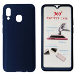 POWERTECH Θήκη Body 360° με Tempered Glass για Samsung A20, μπλε - 5210131013120