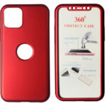 POWERTECH Θήκη Body 360° με Tempered Glass για iPhone 11 Pro, κόκκινη - 5210131013311