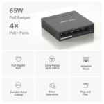 MERCUSYS Desktop Switch MS105GP, 5x 10/100/1000 Mbps, PoE+, Ver. 1.0 - 6957939001186 - Image 2