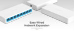MERCUSYS Desktop Switch MS108, 8x 10/100 Mbps, Ver. 2 - 6957939000387 - Image 2