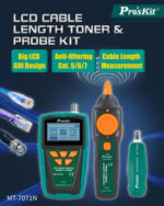 PROSKIT tester καλωδίων δικτύου MT-7071N για RJ45/11/12 & BNC - 4711552167528 - Image 2