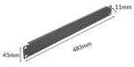POWERTECH κάλυμμα panel NETW-0032 για rack 19"/1U, μεταλλικό, μαύρο - 5210131101834 - Image 2