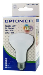 OPTONICA LED λάμπα R63 1876, 6W, 6000K, E27, 480lm - 3800156618763 - Image 2