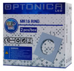 OPTONICA μεταλλικό πλαίσιο spot για MR16 5074, χωνευτό, 82x82x25mm, 2τμχ - 3800156650749 - Image 2