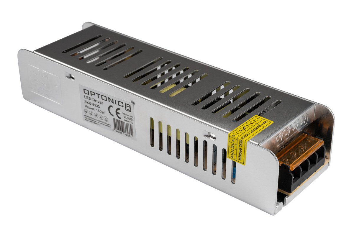 OPT-6133 OPTONICA τροφοδοτικό LED καλωδιοταινίας 6133, 150W, 12V/12.5A - 3800156661332 - Image 1