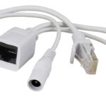 PULSAR σετ μετατροπείς PoE τύπου RJ45 και 2.1/5.5 P-POE1, λευκό - 5901643199944