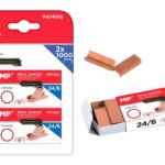 MP ανταλλακτικά συρραπτικού 24/6 PA140Q, copper plated, 2x 1000τμχ - 8435250938759