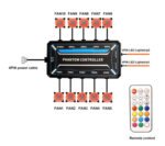 POWERTECH RGB fan controller PCF01-5C με ασύρματο χειριστήριο, 10 connectors - 5210131095935 - Image 2