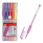 MP σετ στυλό fluorescent ballpoint PE124-5, 0.9mm, πολύχρωμα, 5τμχ - 8435464216605