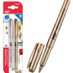 MP σετ μαρκαδόρων με μεταλλικά χρώματα PE180, 2mm, χρυσό & ασημί - 8435250967834