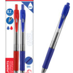 MP στυλό διαρκείας gel PE224-2, 0.7mm, μπλε & κόκκινο, 2τμχ - 8435250996995
