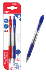 MP στυλό διαρκείας gel PE224-2, 0.7mm, μπλε & κόκκινο, 2τμχ - 8435250996995