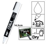 MP μαρκαδόρος υγρής κιμωλίας PE551B, 2.3-2.5mm, λευκός - 8435464183686 - Image 2