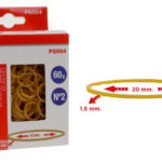MP λαστιχάκια συσκευασίας PG004 σε κουτί, No2, 1.5x20mm, 60g - 8435464128366
