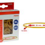 MP λαστιχάκια συσκευασίας PG005 σε κουτί, No3, 1.5x30mm, 60g - 8435464128373