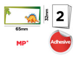 MP αυτοκόλλητες ετικέτες τετραδίων PN125-109, 65x32mm, 8 σχέδια, 16τμχ - 8435250934034 - Image 2