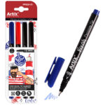 ARTIX PAINTS μαρκαδόρος σχεδίου PP928-01, μπλε/μαύρο/κόκκινο, 4τμχ - 8435250936953