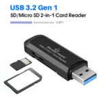POWERTECH card reader PT-1112 για SD & micro SD, USB 3.2, 5Gbps, μαύρο - 5210131074084 - Image 2