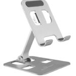 POWERTECH μεταλλική βάση smartphone/tablet PT-1159, 10", foldable, ασημί - 5210131078693