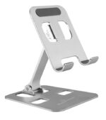 POWERTECH μεταλλική βάση smartphone/tablet PT-1159, 10", foldable, ασημί - 5210131078693