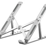 POWERTECH μεταλλική βάση laptop PT-1160, έως 18", foldable, ασημί - 5210131078709