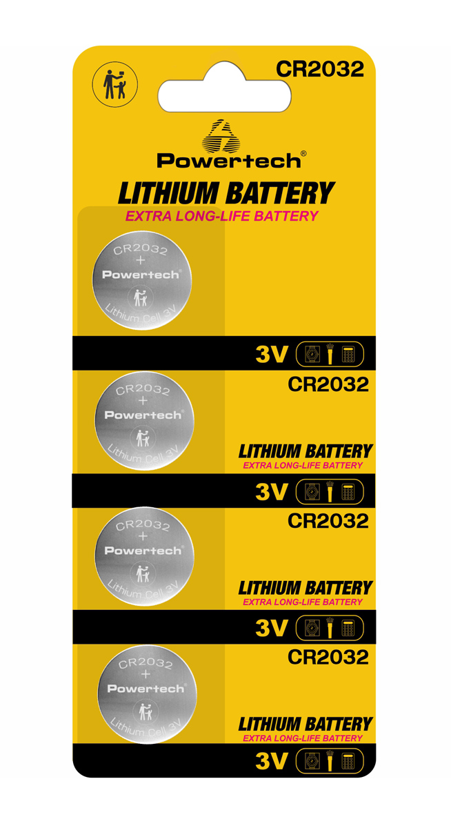 PT-1210 POWERTECH μπαταρίες λιθίου PT-1210, CR2032, 3V, 4τμχ - 5210131086957 - Image 1