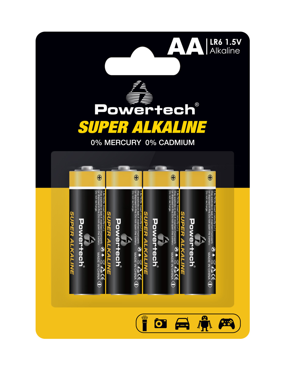 PT-1214 POWERTECH αλκαλικές μπαταρίες Super Alkaline PT-1214, AA, 1.5V, 4τμχ - 5210131086995 - Image 1
