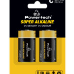 POWERTECH αλκαλικές μπαταρίες Super Alkaline PT-1216, LR14, 1.5V, 2τμχ - 5210131087015