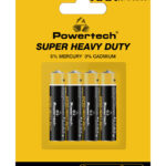 POWERTECH μπαταρίες Zinc Carbon Super Heavy Duty PT-1218, AAA 1.5V, 4τμχ - 5210131087039