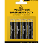 POWERTECH μπαταρίες Zinc Carbon Super Heavy Duty PT-1219, AA, 1.5V, 4τμχ - 5210131087046