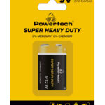 POWERTECH μπαταρία Zinc Carbon Super Heavy Duty PT-1220, 9V, 1τμχ - 5210131087053