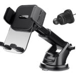 POWERTECH βάση smartphone αυτοκινήτου PT-1238, ταμπλό & αεραγωγών, μαύρη - 5210131088920