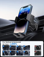 POWERTECH βάση smartphone αυτοκινήτου PT-1239 για αεραγωγούς, μαύρη - 5210131088937 - Image 2